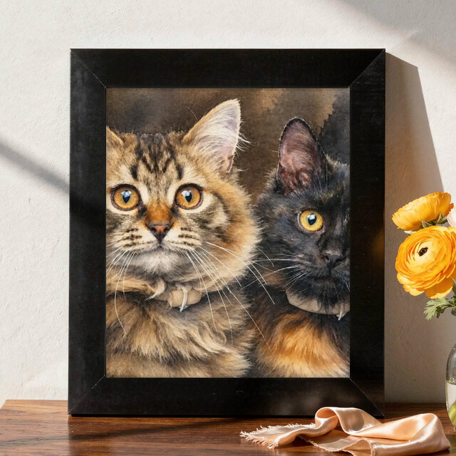 Signature Watercolor artwork shown on Framed Print