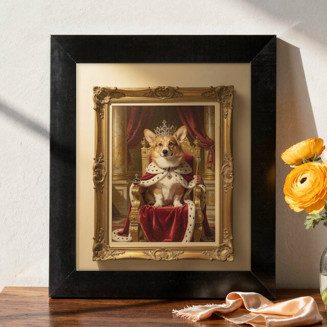 Crown & Throne artwork shown on Framed Print