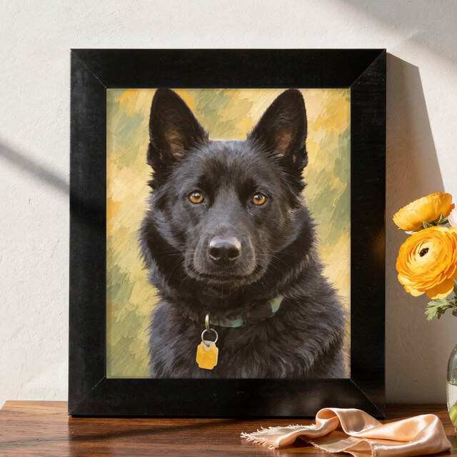 Illustrative Modern Editorial portrait on Framed Print