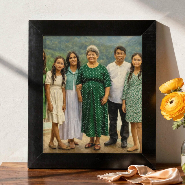 Illustrative Museum Oil portrait on Framed Print