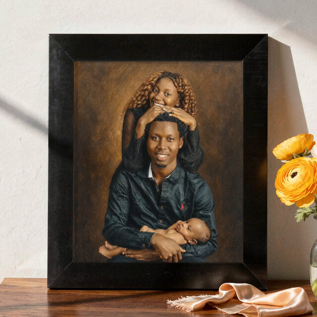 Illustrative Museum Oil portrait on Framed Print