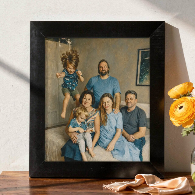 Museum Oil artwork shown on Framed Print
