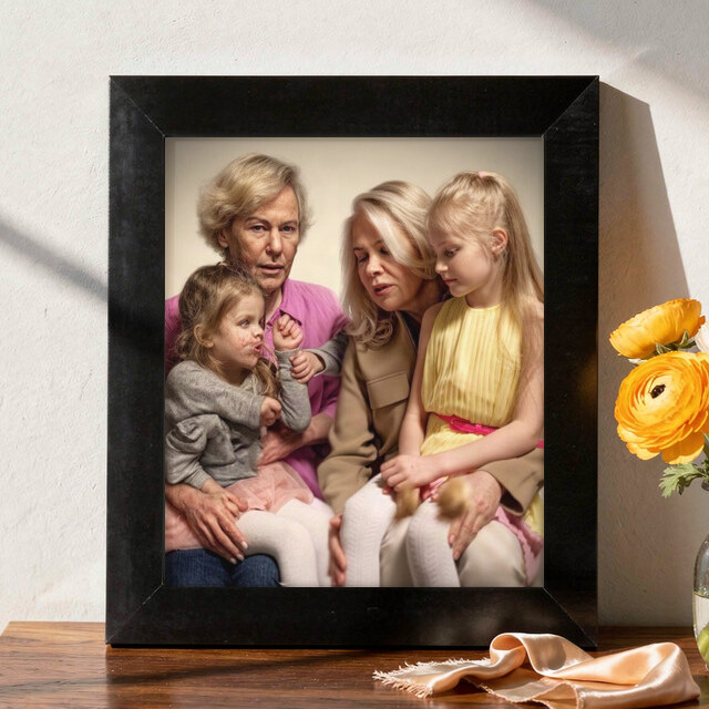 Photorealistic artwork shown on Framed Print