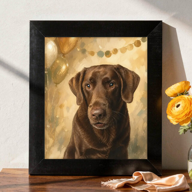 Illustrative Celebration Storybook portrait on Framed Print