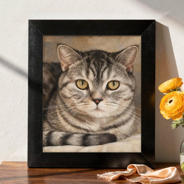Illustrative Museum Oil portrait on Framed Print