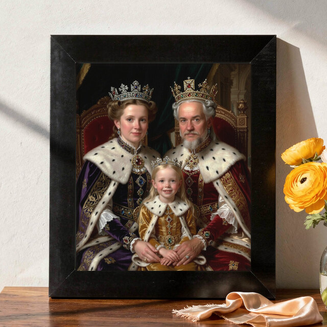Royal Portrait artwork shown on Framed Print