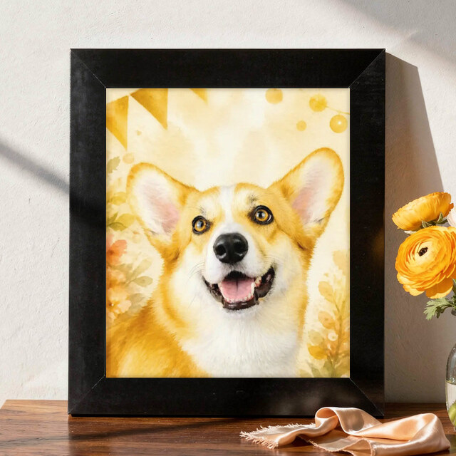 Illustrative Celebration Storybook portrait on Framed Print