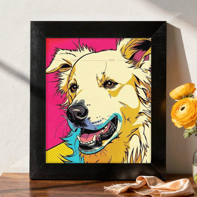 Pop Art artwork shown on Framed Print