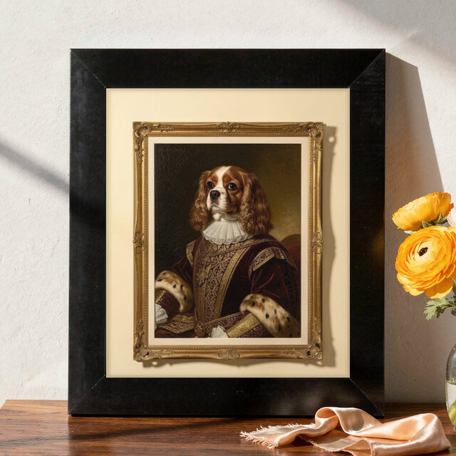 Renaissance Royal artwork shown on Framed Print
