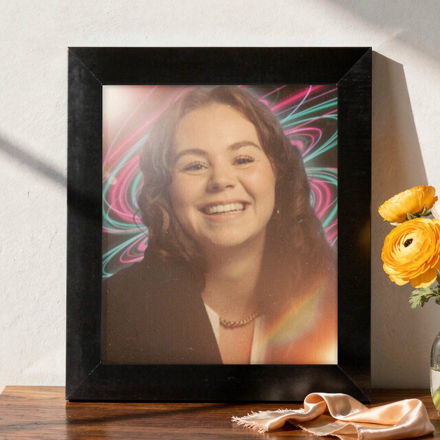 '90s Yearbook artwork shown on Framed Print