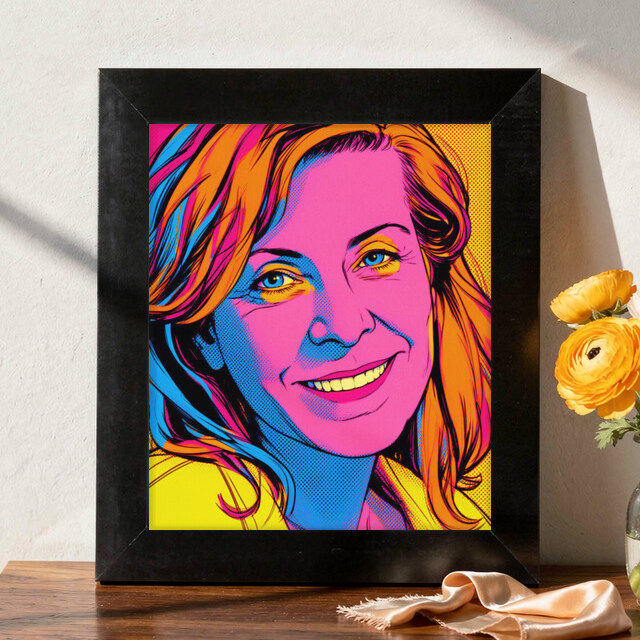 Pop Art artwork shown on Framed Print