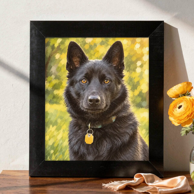 Illustrative Celebration Storybook portrait on Framed Print
