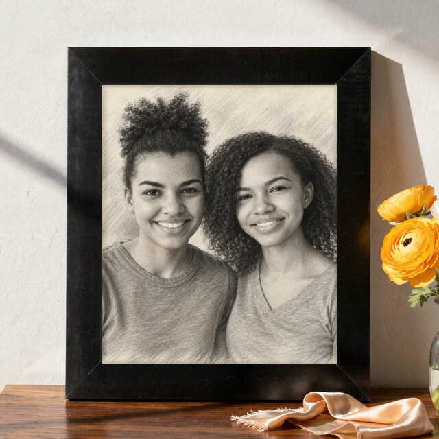 The exact Pencil Keepsake artwork shown on Framed Print