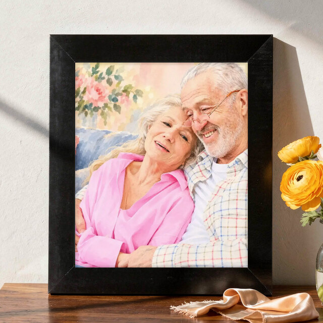Illustrative Celebration Storybook portrait on Framed Print