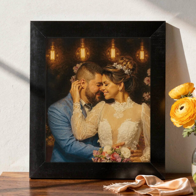 Illustrative Museum Oil portrait on Framed Print