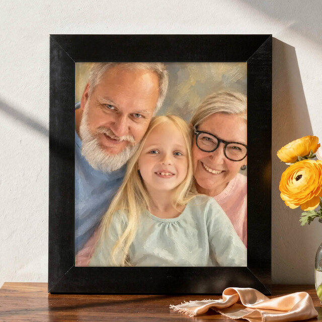 Illustrative Museum Oil portrait on Framed Print