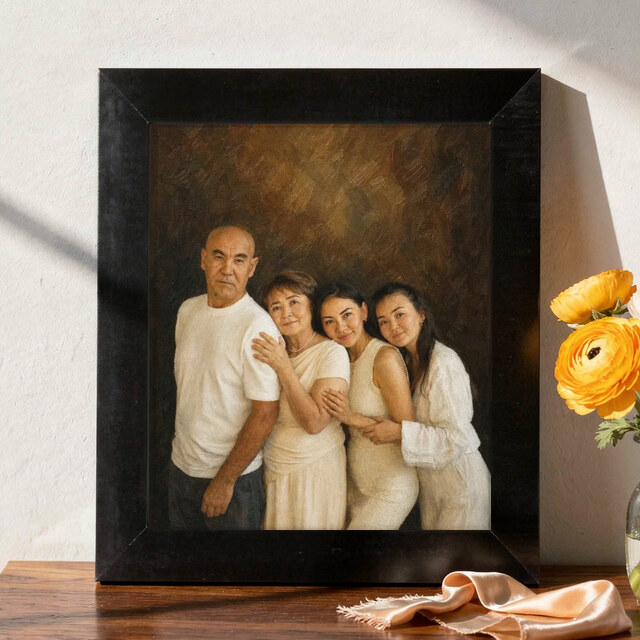 Museum Oil artwork shown on Framed Print