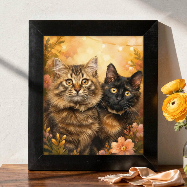 Illustrative Celebration Storybook portrait on Framed Print