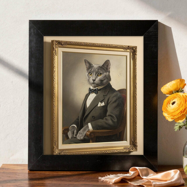 Dressed Up artwork shown on Framed Print