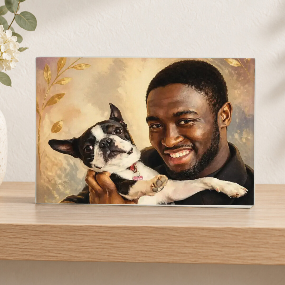 Illustrative Celebration Storybook portrait on Tabletop Canvas