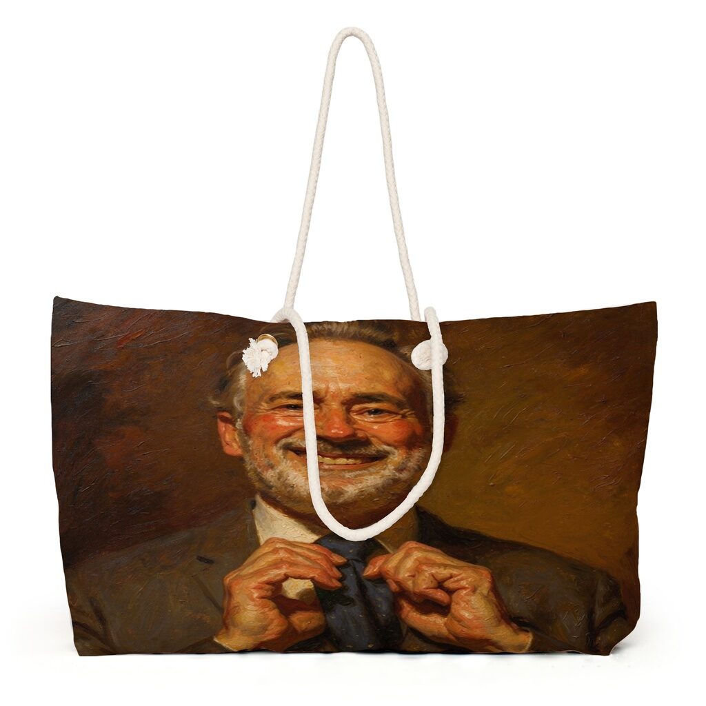 Weekender tote printed with the portrait