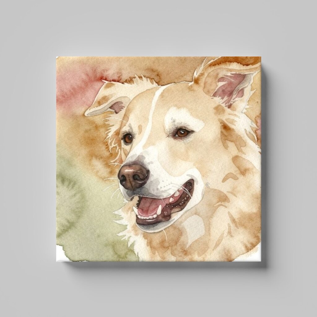 Custom portrait printed on a gift