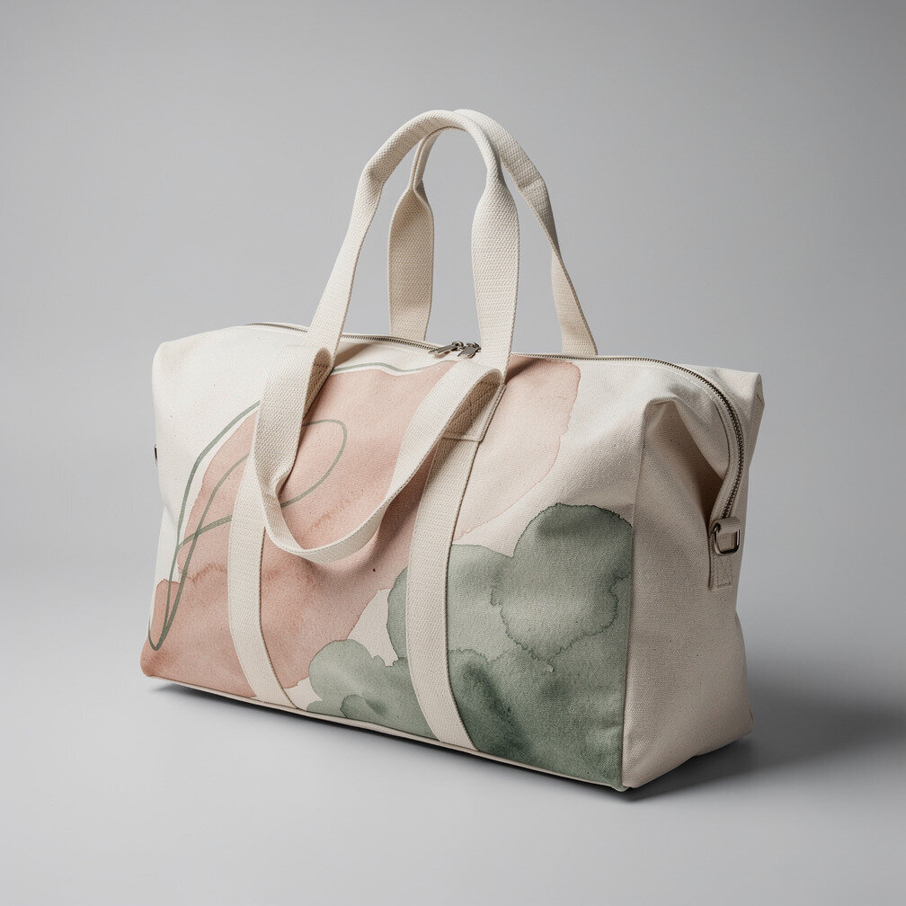 Custom photo weekender tote