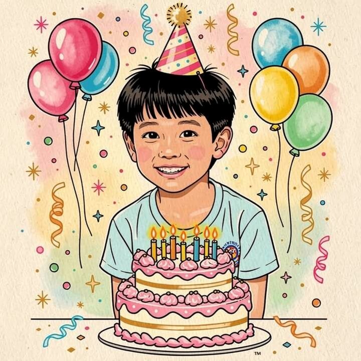 Birthday Caricature portrait sample