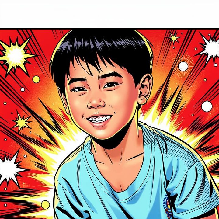 Comic Book Hero portrait sample