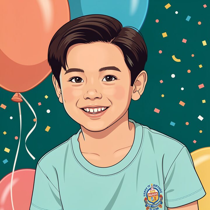 Custom magazine cover birthday portrait