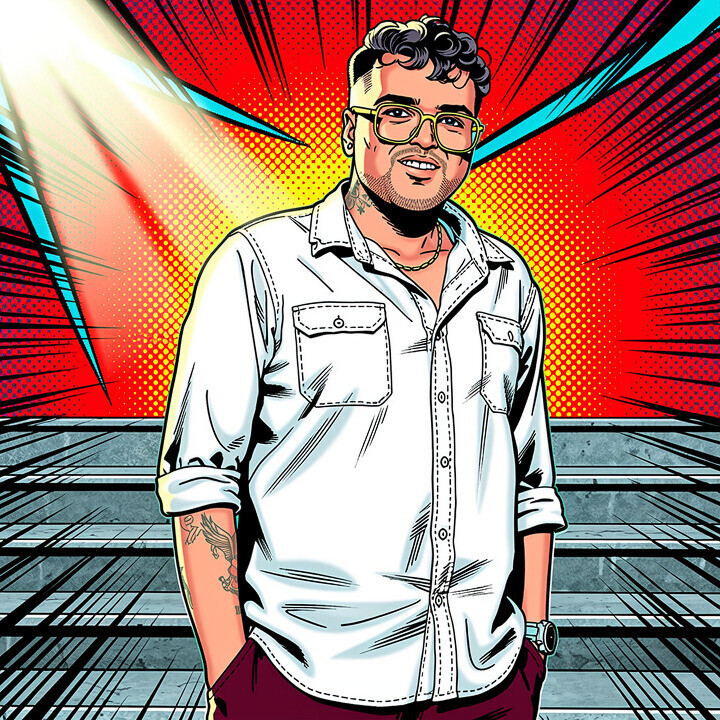 Comic Book Hero portrait sample