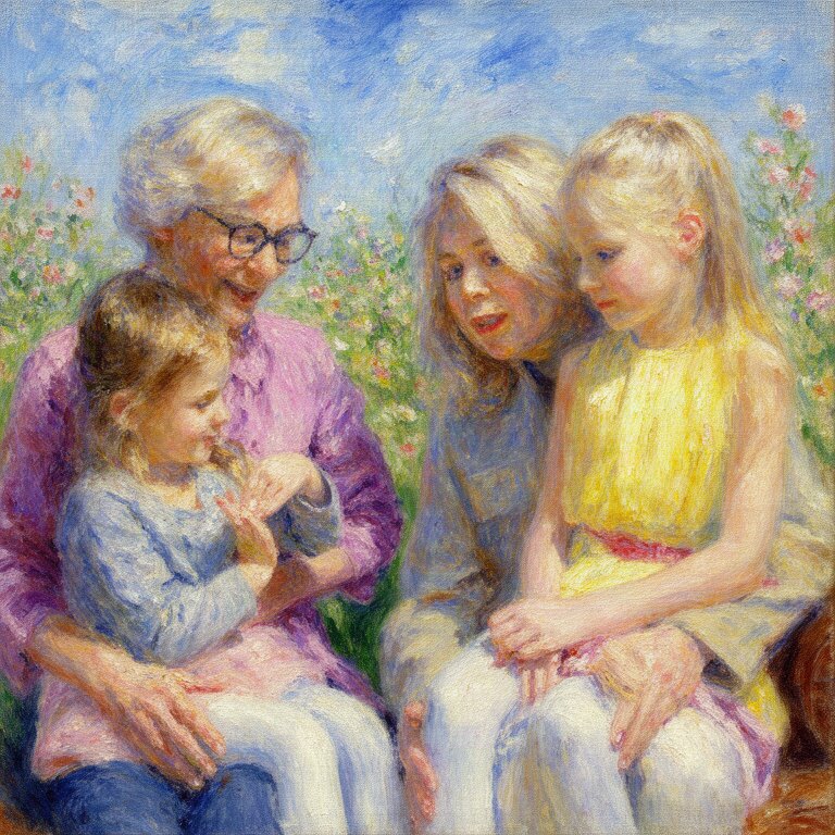 Impressionist portrait made from the original photo