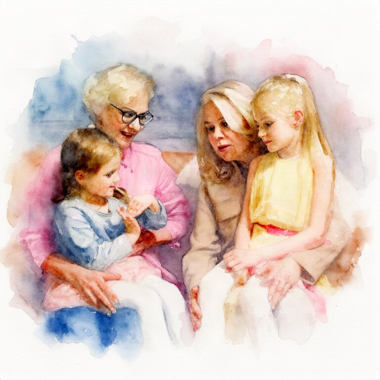Watercolor portrait made from the original photo