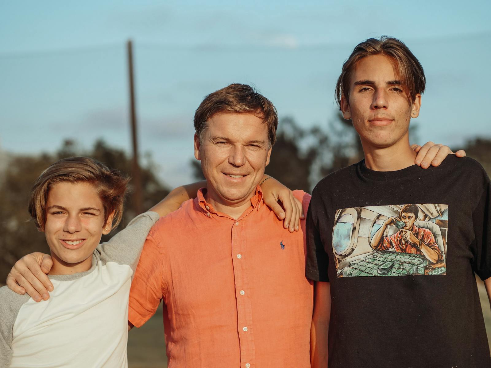 Dad with his crew