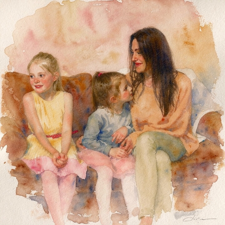 Watercolor portrait sample