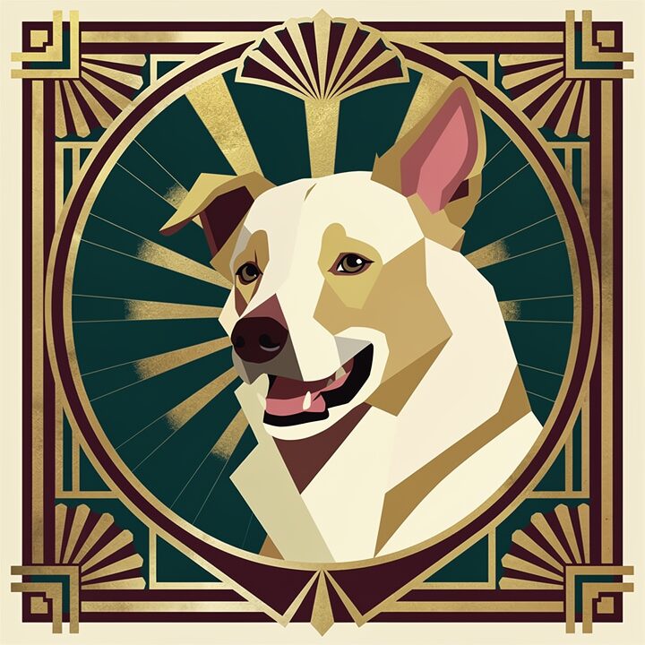 Art Deco portrait sample