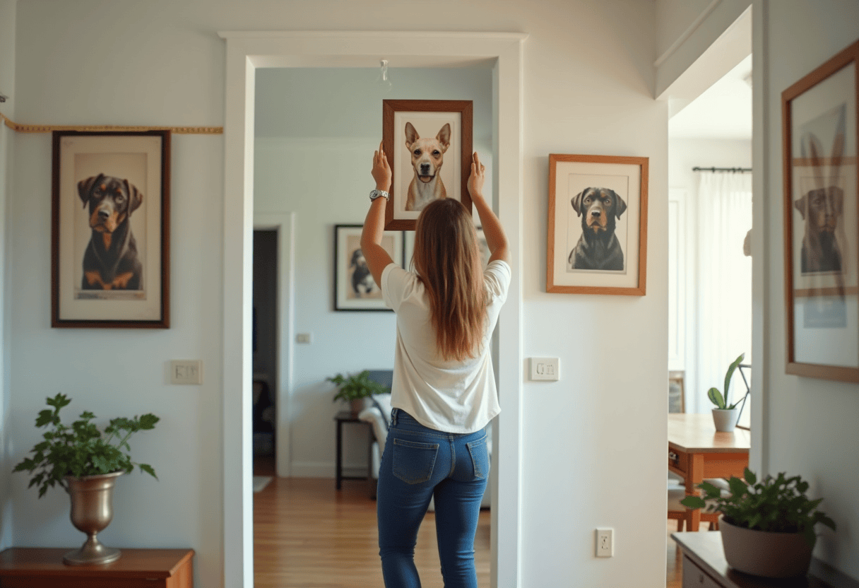 Step 3 — Hang at eye level