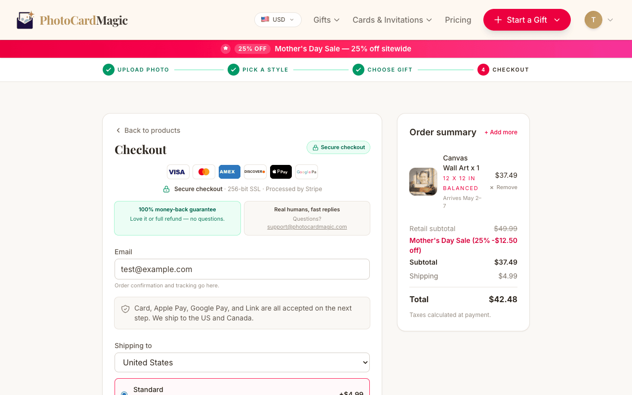 Step 5 — Checkout and ship