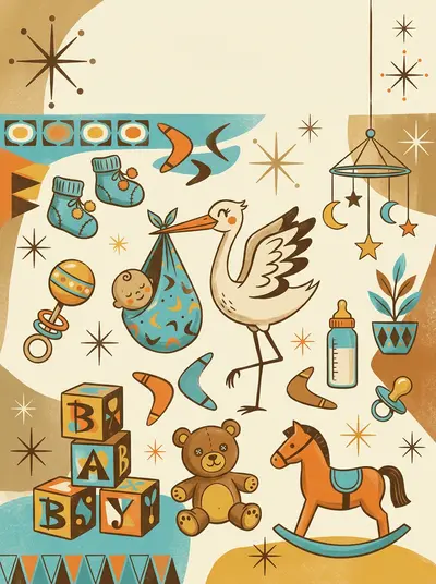 Baby Shower Mid-Century preview