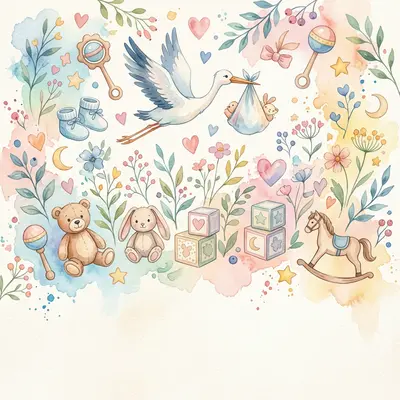 Baby Shower Watercolor Garden preview