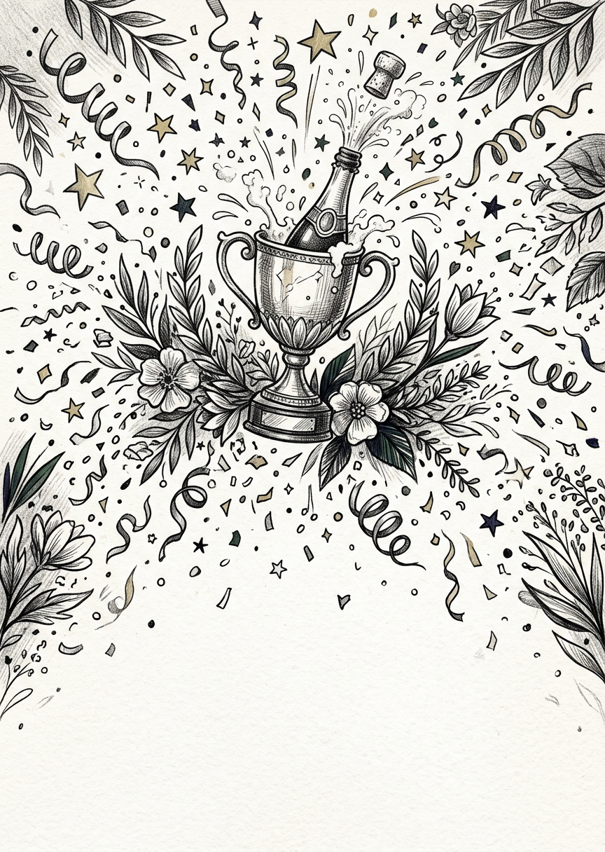 Congratulations Celebration Ink Illustration preview