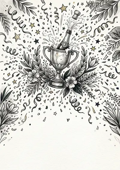 Congratulations Celebration Ink Illustration preview