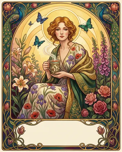 Get Well Wishes Art Nouveau preview