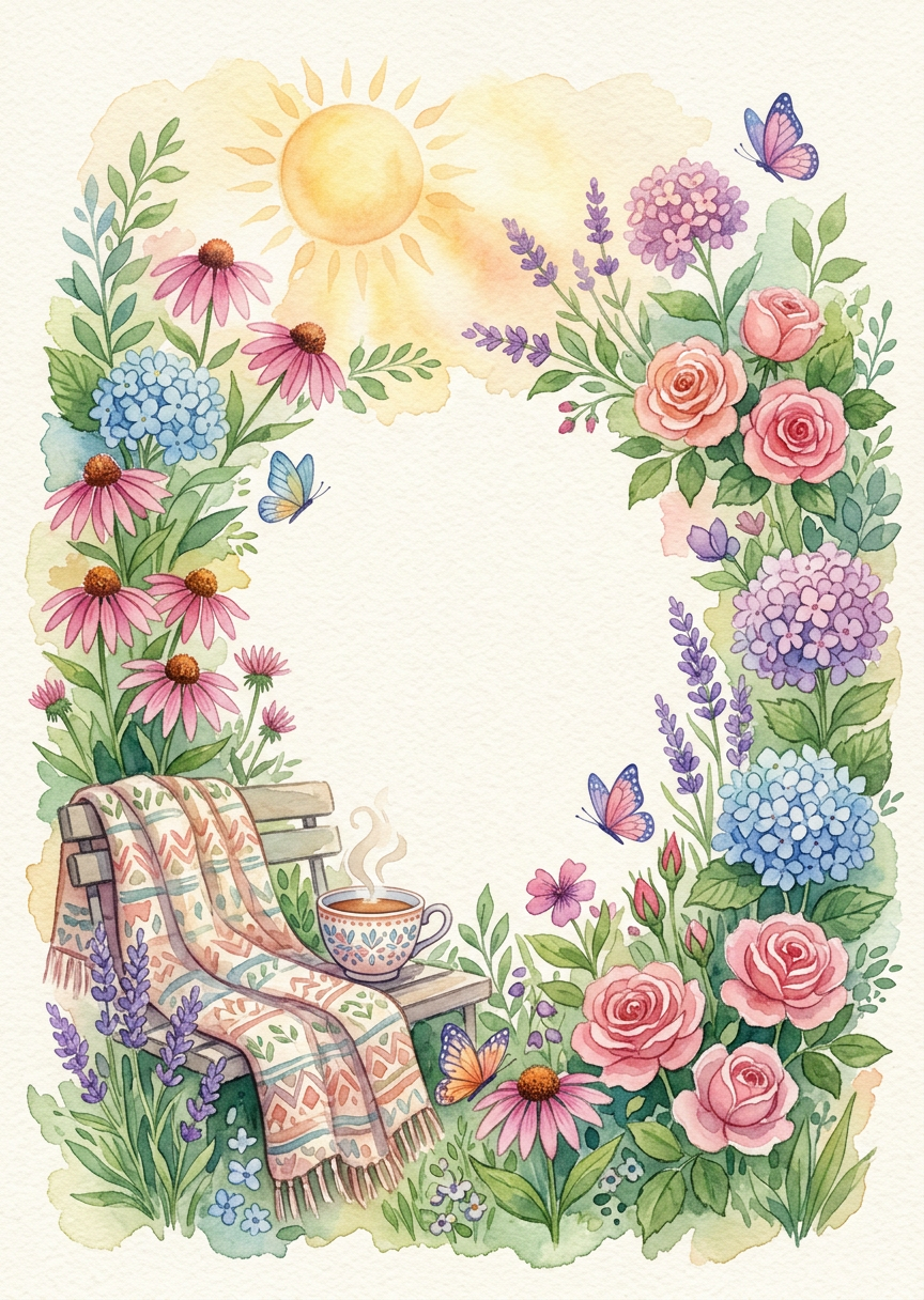 Get Well Wishes Watercolor Garden preview