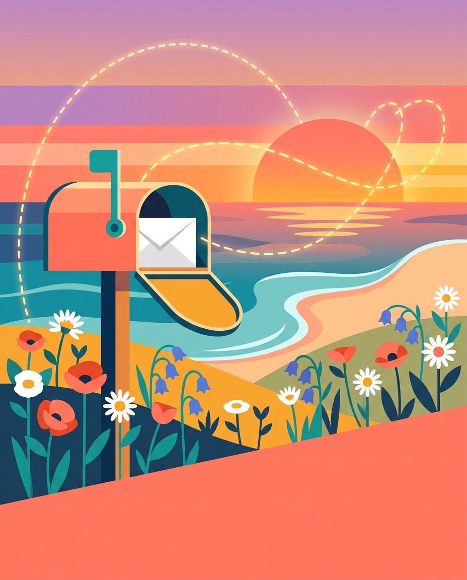 Thinking Of You Flat Design