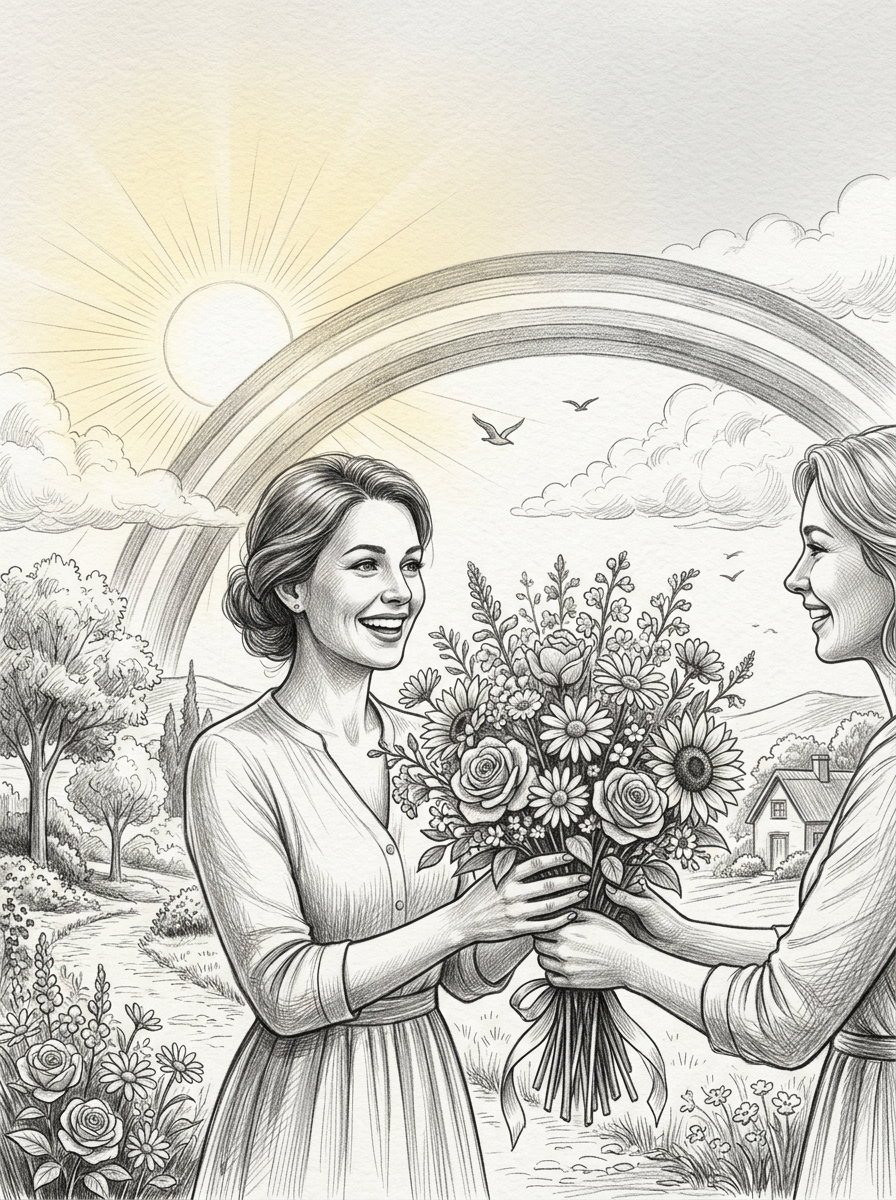 Just Because Kindness Pencil Drawing preview