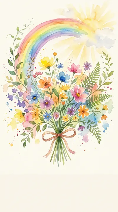 Just Because Kindness Watercolor Garden preview