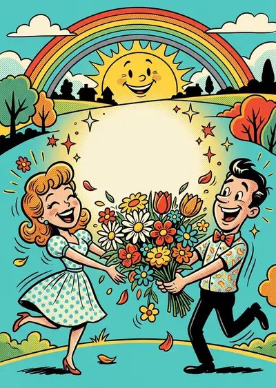 Just Because Kindness Retro Cartoon preview