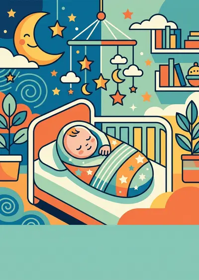 New Baby Arrival Flat Design preview