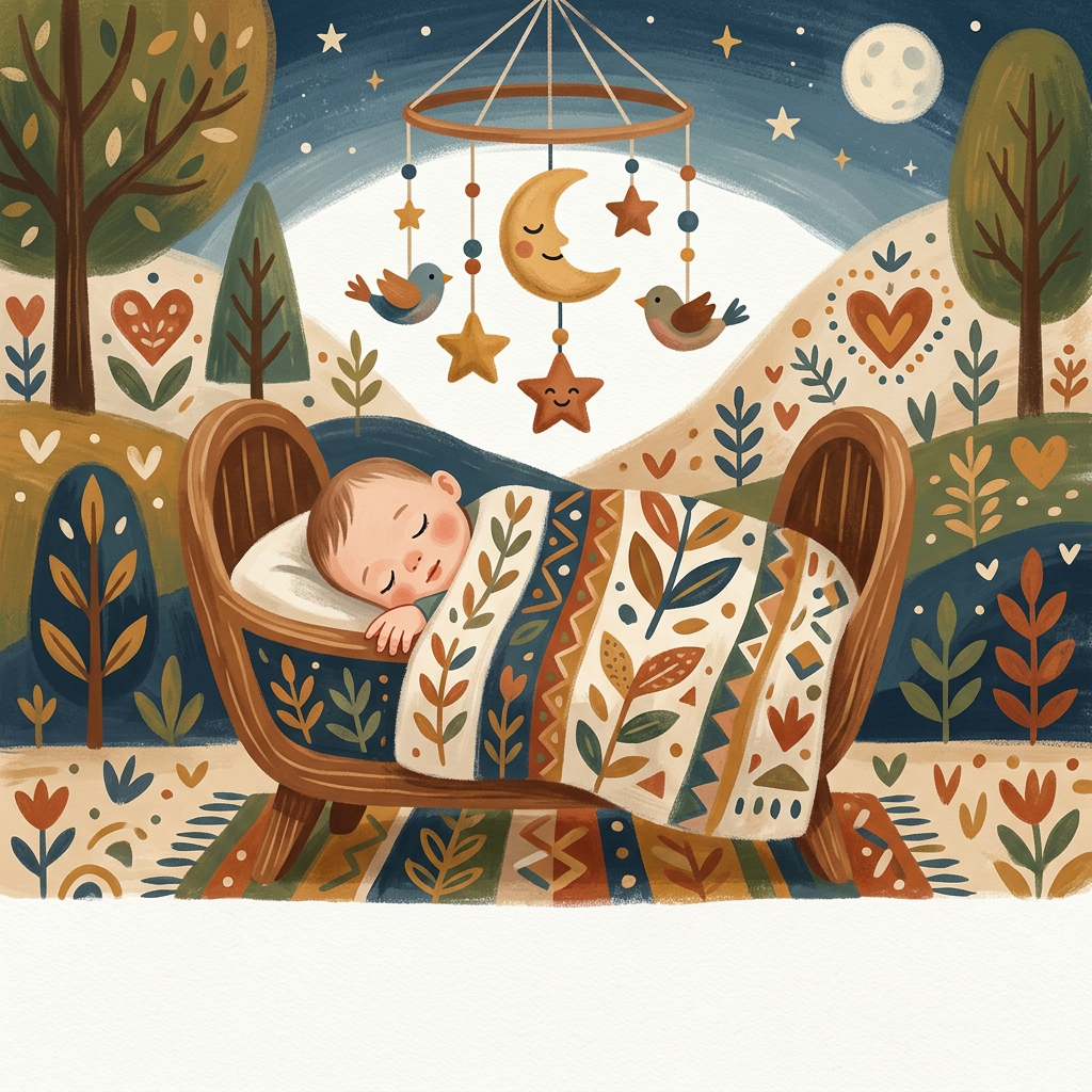 New Baby Arrival Folk Art preview